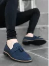 Mocasini barbati albastri, tapla subtire, piele eco, comozi 12218 N1-3
